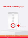 White emergency alert buzzer unit with separate emergency buttons for elderly care