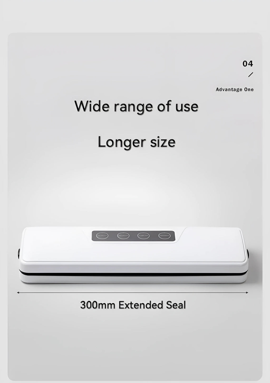 White automatic vacuum sealer machine for household food preservation with compact design