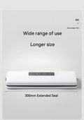 White automatic vacuum sealer machine for household food preservation with compact design