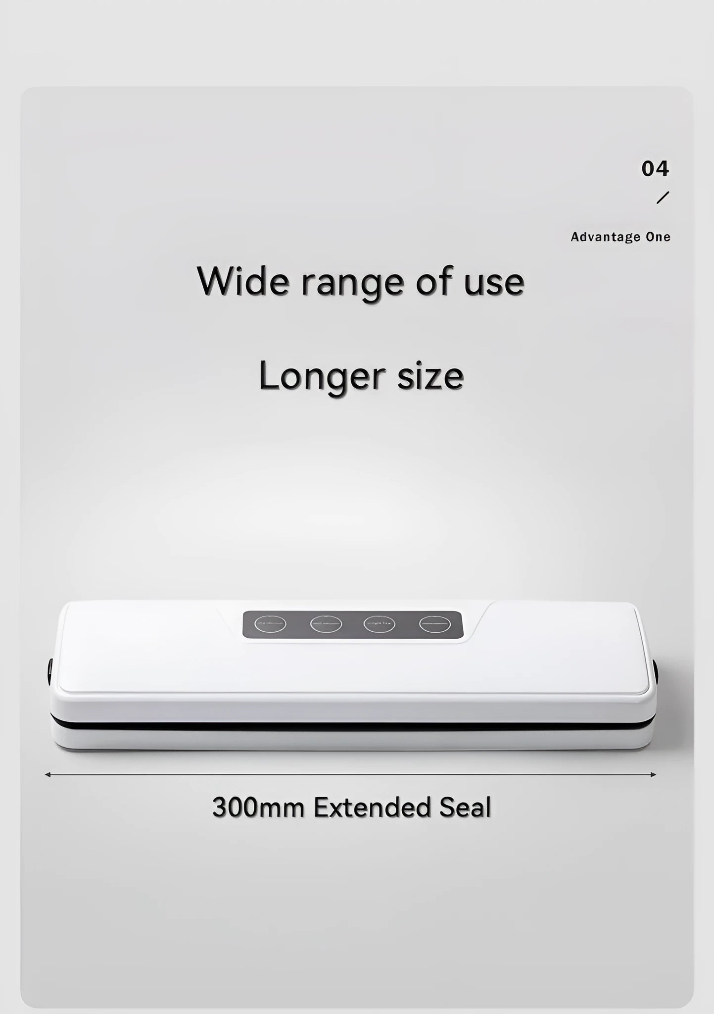 White automatic vacuum sealer machine for household food preservation with compact design