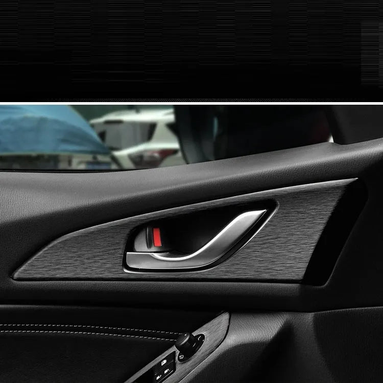Pre-cut matte black vinyl sticker kit for Audi Volkswagen Seat interior centre console and dashboard