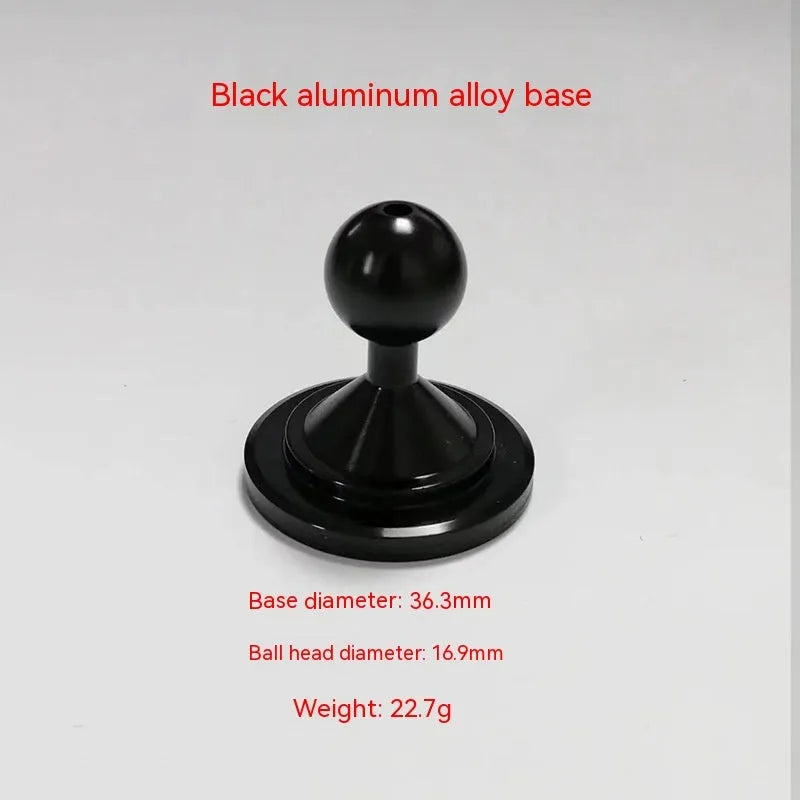 Aluminium alloy universal dashboard mounting plate for automotive accessories in black or silver