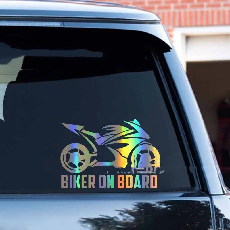 Reflective motorcycle and car safety stickers in multiple colours with 10x15cm and 14x20cm size options