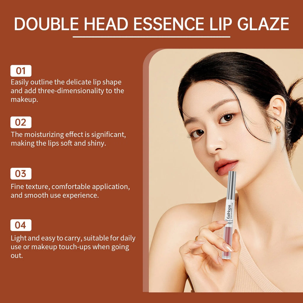 Double-headed lip liner and lacquer pen showing two application ends with export-only colour options