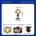 Wooden rechargeable table lamp with touch switch and three-colour dimmable light