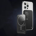 Magnetic wireless alloy power bank in titanium gold or black with creative design