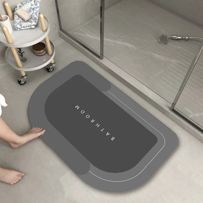 A blended material floor mat in Baikal blue, available in oval and rectangular shapes.