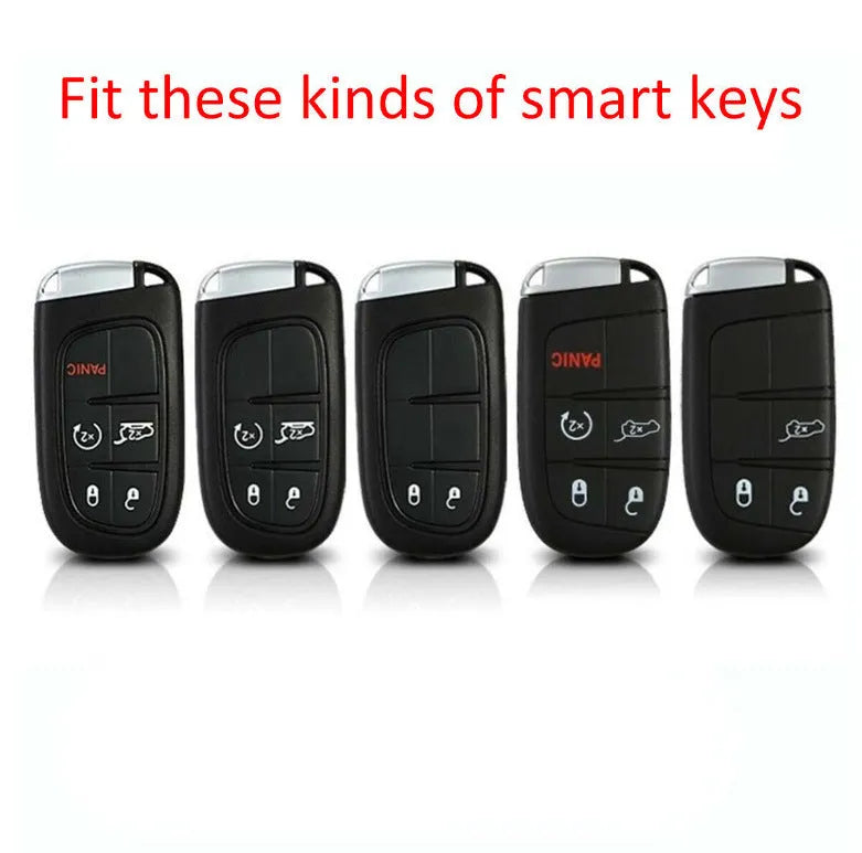 Silicone key protection case for Dodge Chrysler Fiat remote keys with single bag and buckle options