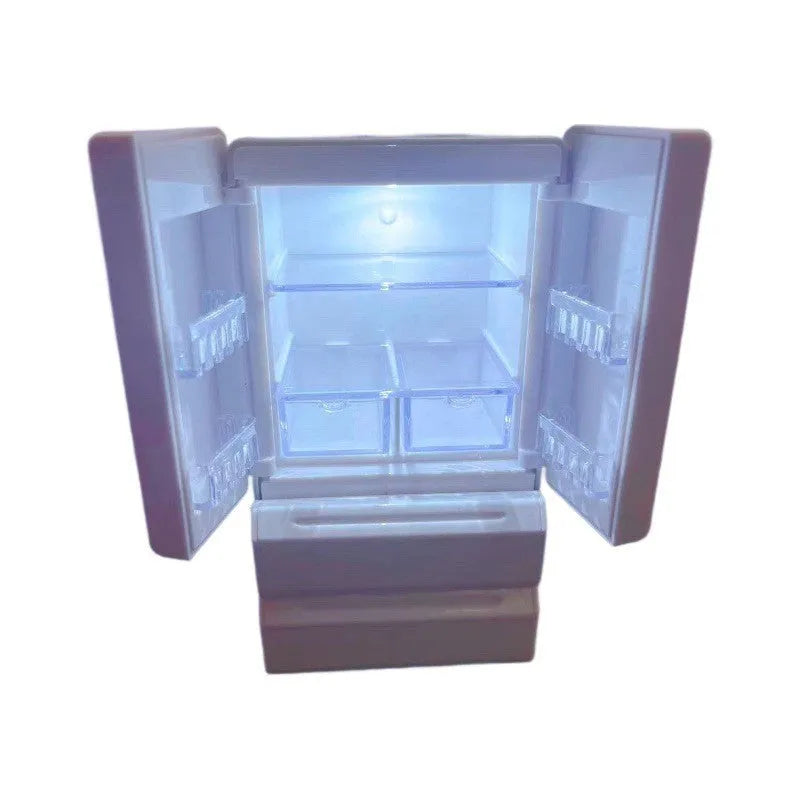 White plastic miniature candy toy model with working light, 11.4cm tall display piece