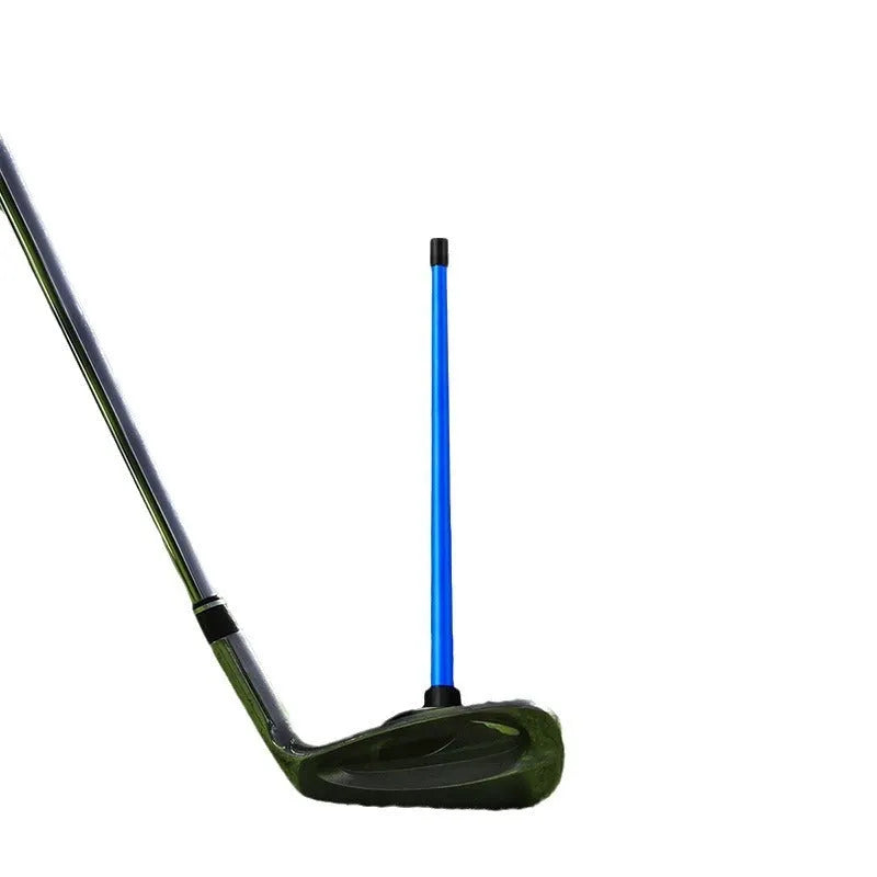 Red magnetic direction baseball bar golf alignment swing trainer on practice mat