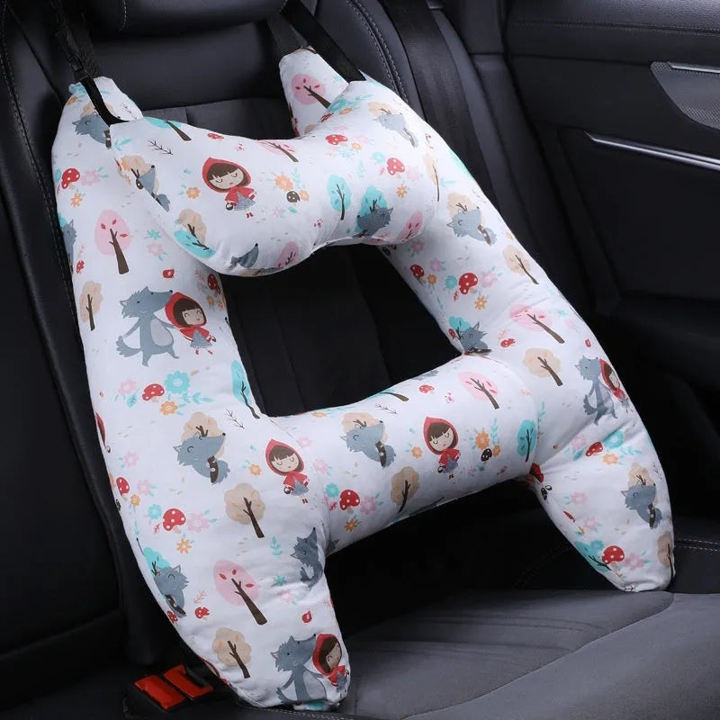55x70cm car headrest pillow with cartoon pattern and pearl cotton filling