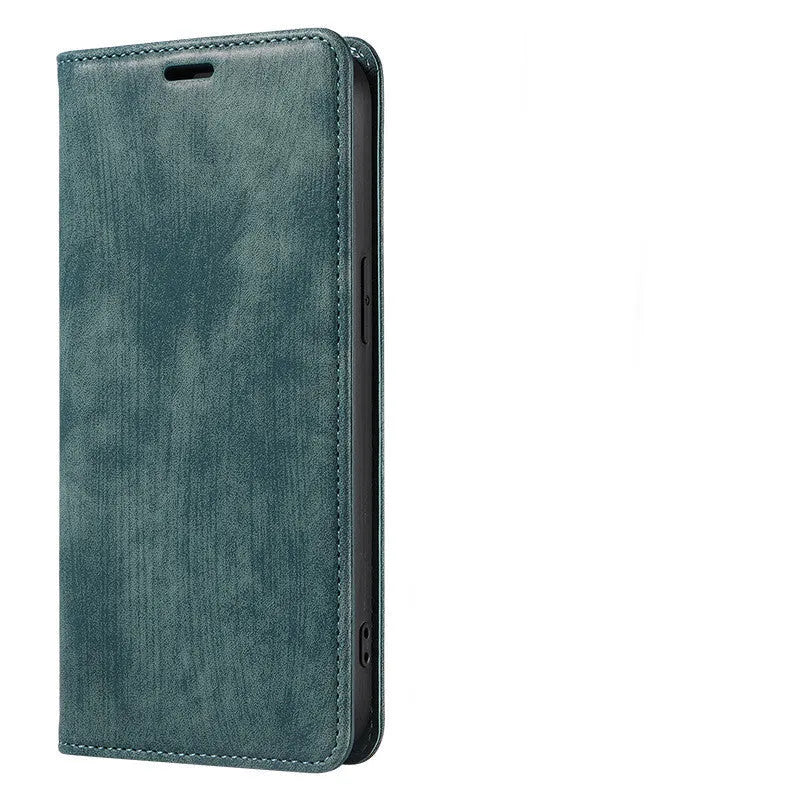 Magnetic flip phone case in a choice of colours for compatible iPhone models.