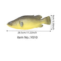 Set of three PU simulated fish models including yellow fin tuna, small tuna, and yellow croaker for display