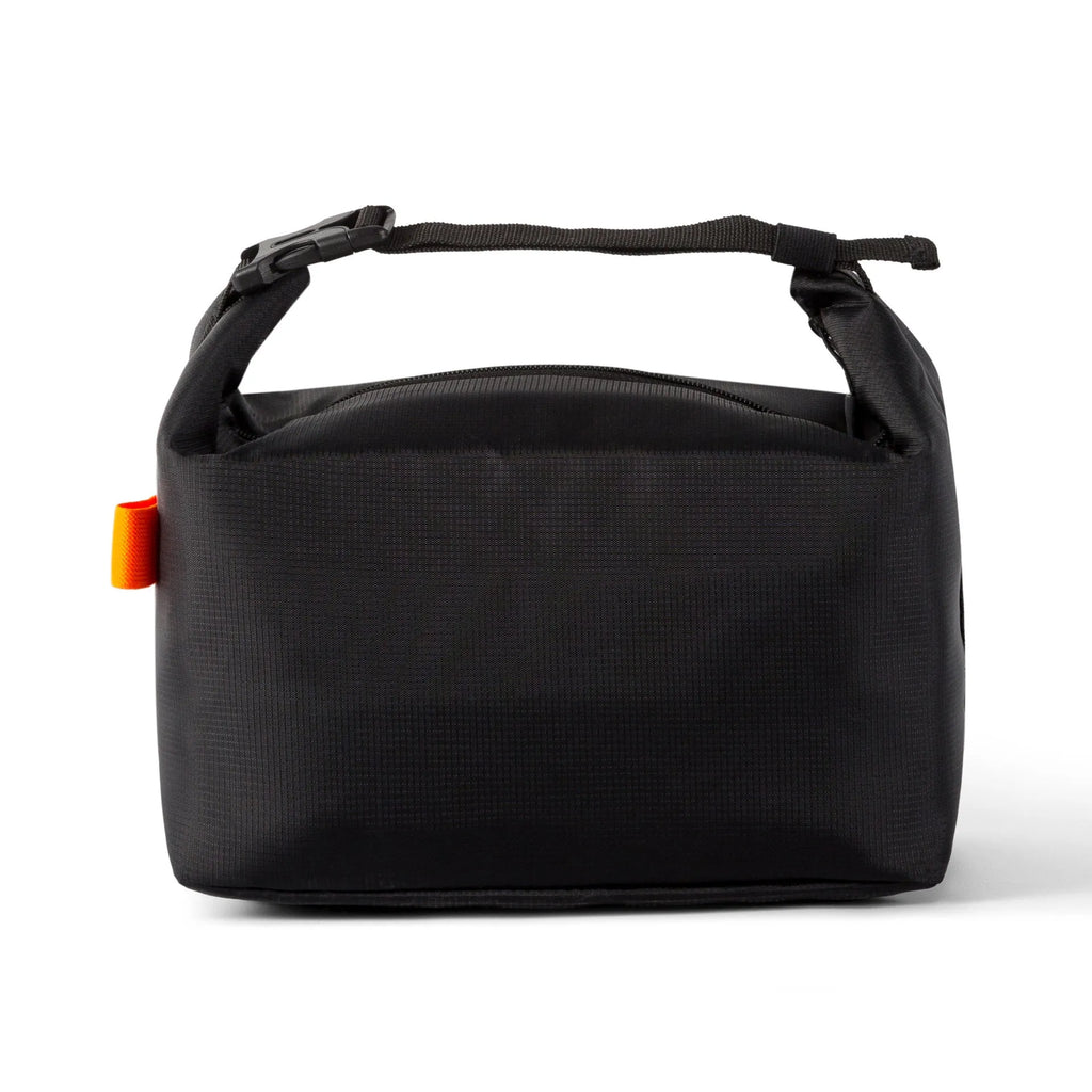 Insulated lunch bag in Oxford cloth with Japanese style design, shown in Army Green colour.