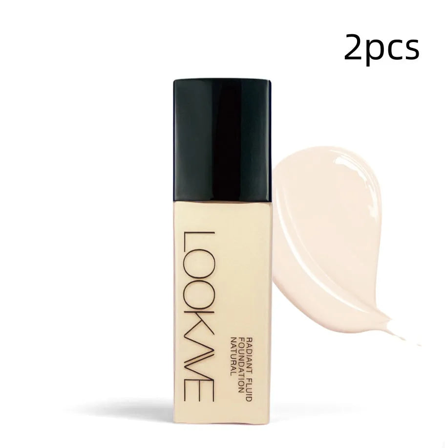 LOOKAVE matte liquid foundation bottle in Ivory White shade with 21c net content