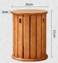 Stackable round iron dining stool in modern design with custom graphics option