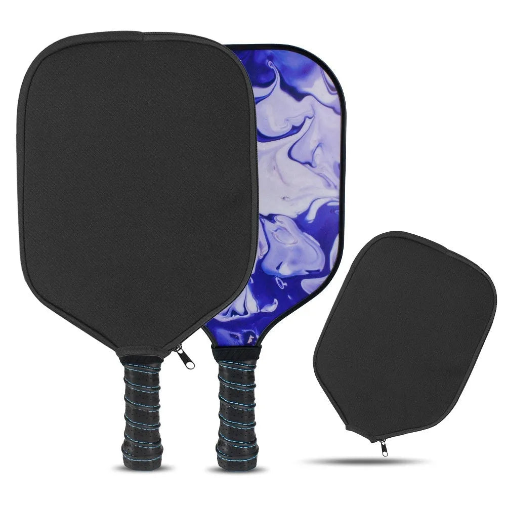 Black neoprene protective sleeve for table tennis racket equipment