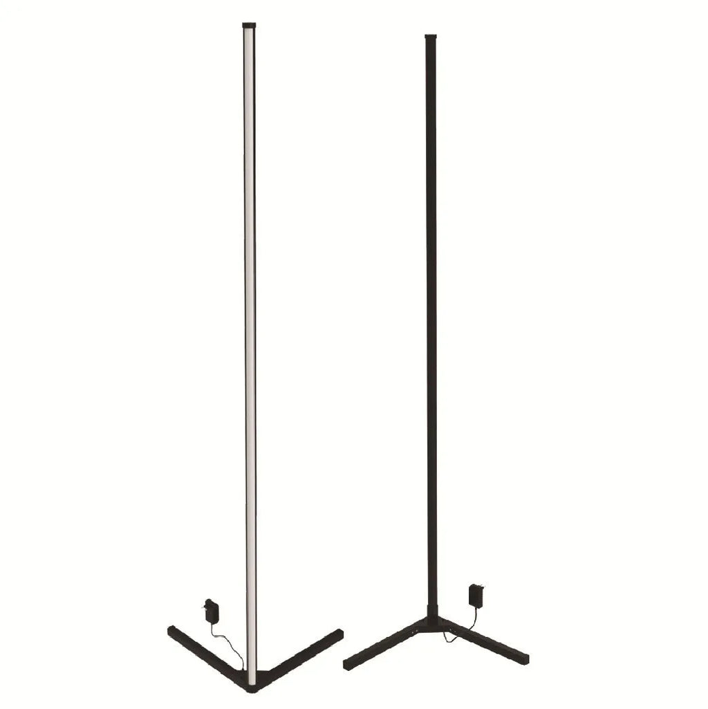 Black smart RGB floor lamp with remote control for bedroom atmospheric lighting