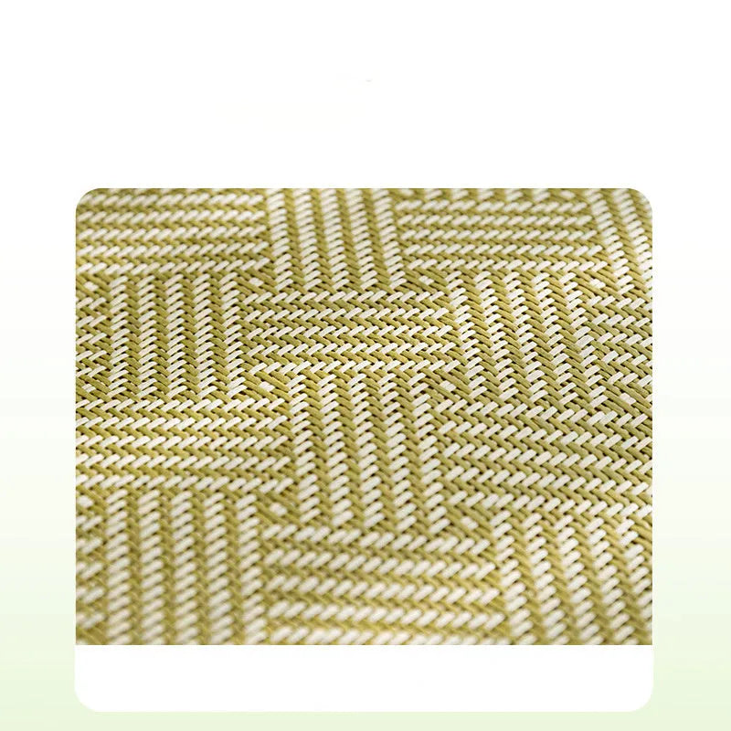 Green fruit backrest pet nest mat for dogs and cats with raised edge border in large size.