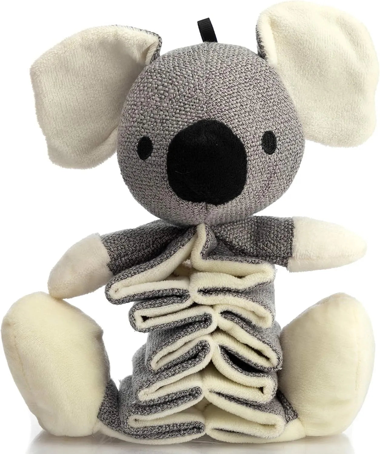 Grey koala plush dog toy measuring 30cm with crinkle paper inside