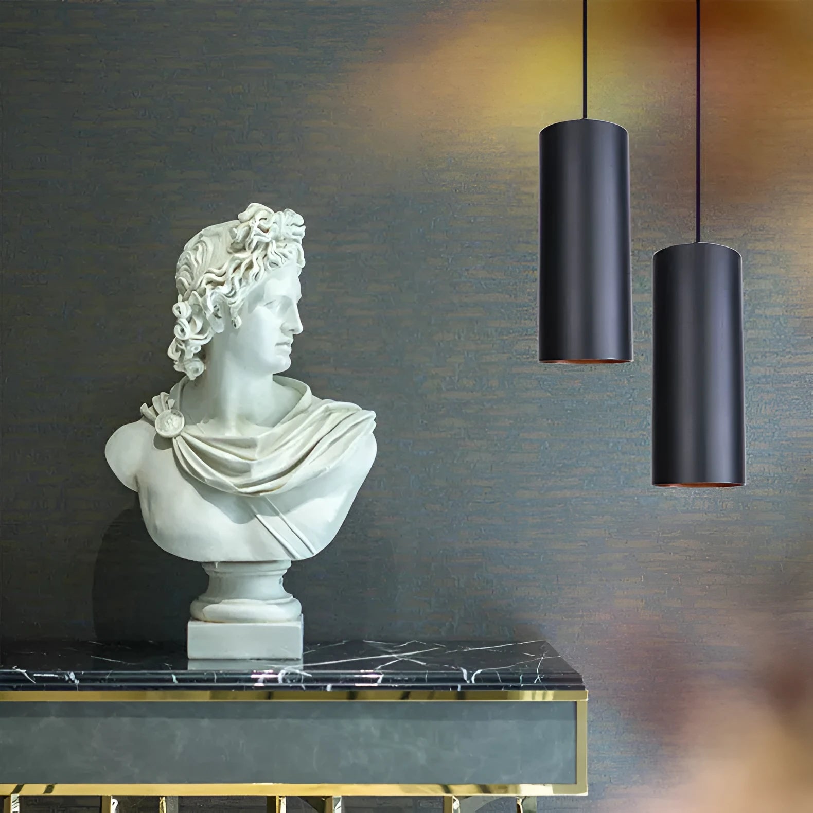 Retro iron art chandelier with matte black finish for bedroom or living room ceiling
