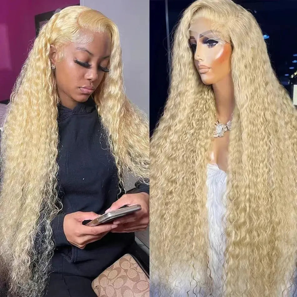 13x6 front lace wig with medium long curly hair and side bangs, high temperature fibre, 10-36 inch lengths