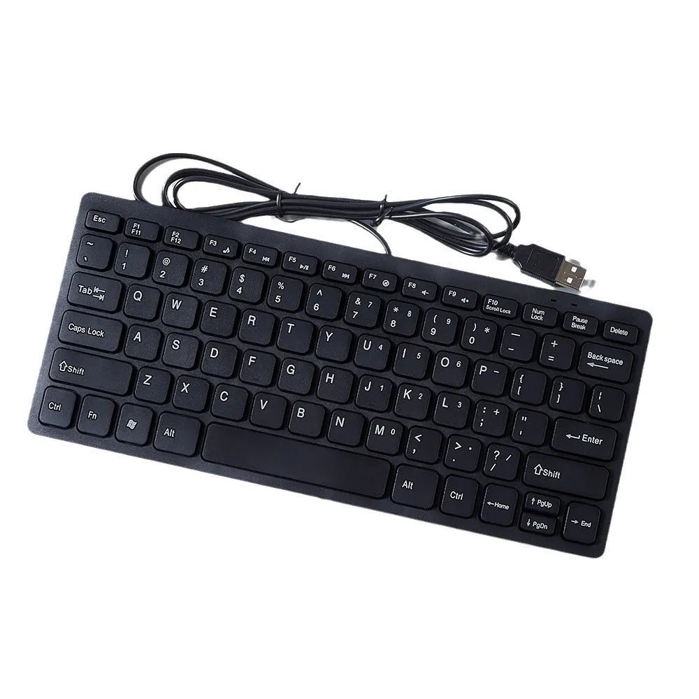 USB wired mini keyboard in black, white, pink, and blue colours with compact design