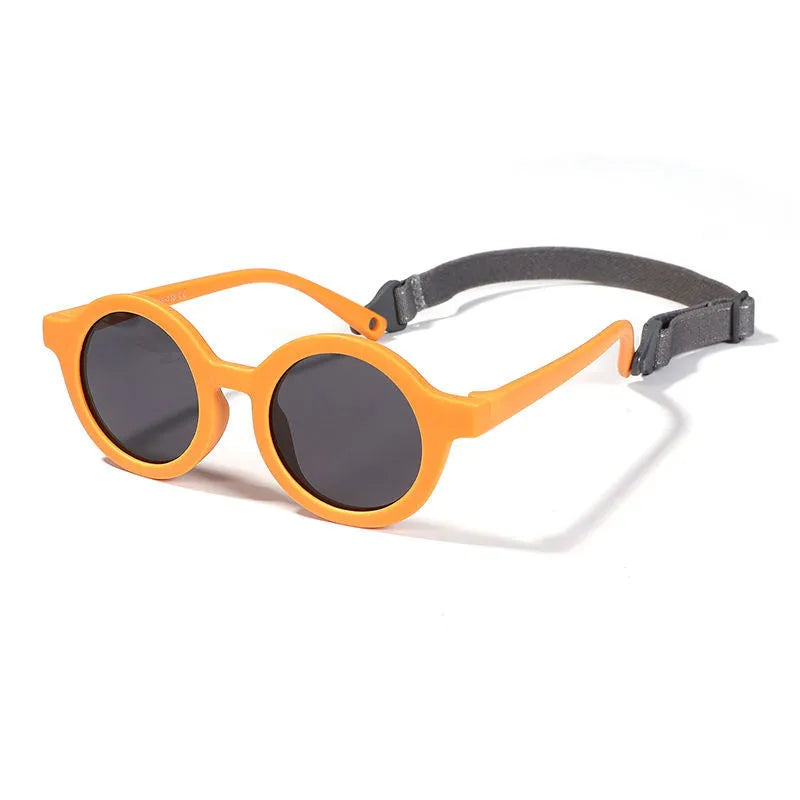 Children's UV400 polarized sunglasses with round frames for ages 0-3 years in multiple colour options