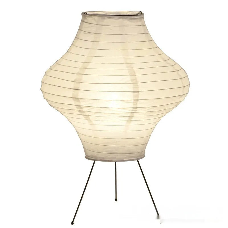 Japanese style decorative table lamp with Xuan paper lampshade and tricolour LED lighting