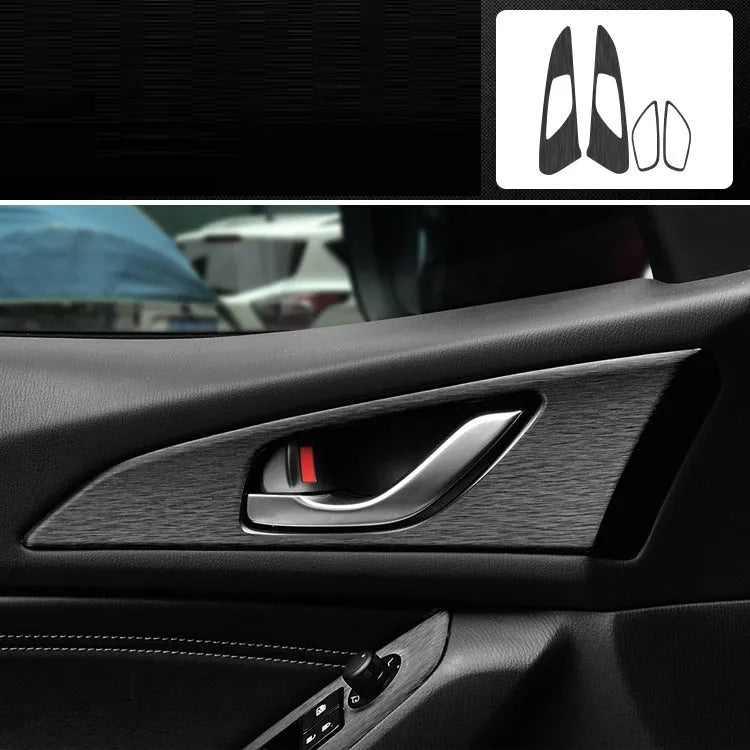 Pre-cut matte black vinyl sticker kit for Audi Volkswagen Seat interior centre console and dashboard