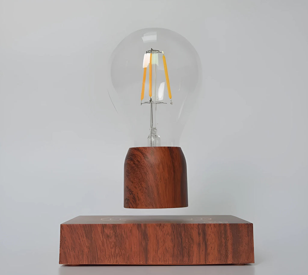 Magnetic levitation floating bulb with glass shade and British plug