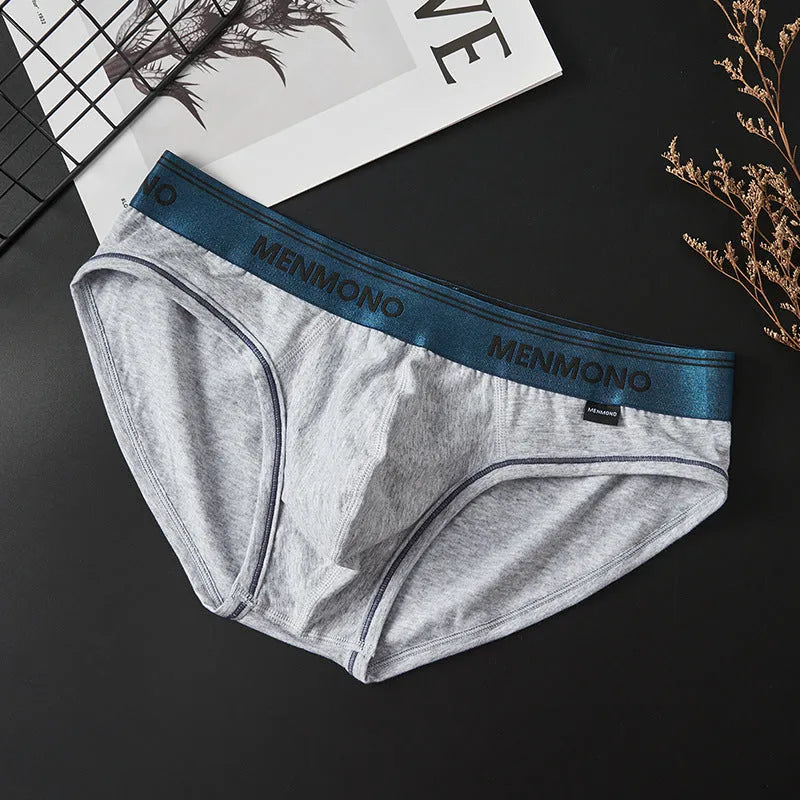 Men's low waist cotton briefs in multiple colour combinations with solid pattern