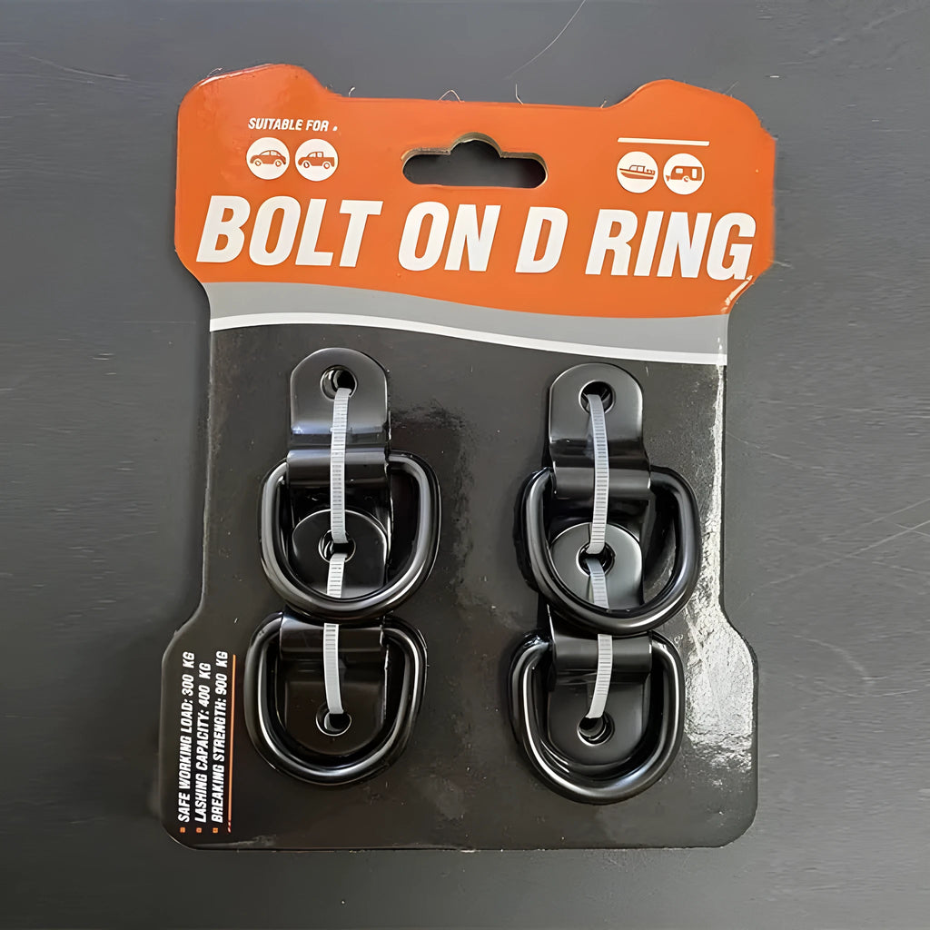 Galvanised pull ring truck floor hook with black carbon steel base for cargo securing