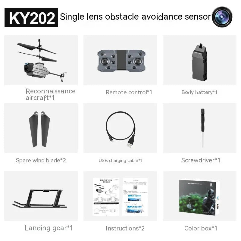 Heifeng grey reconnaissance UAV helicopter drone with obstacle avoidance and remote control