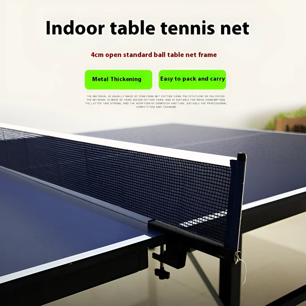 Table tennis post set with thickened universal clips for indoor open grid tables