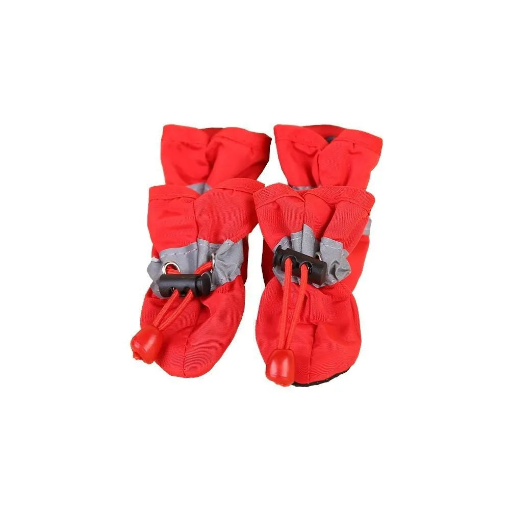 Four-season cloth dog shoes with soft soles and decorative monkey patterns