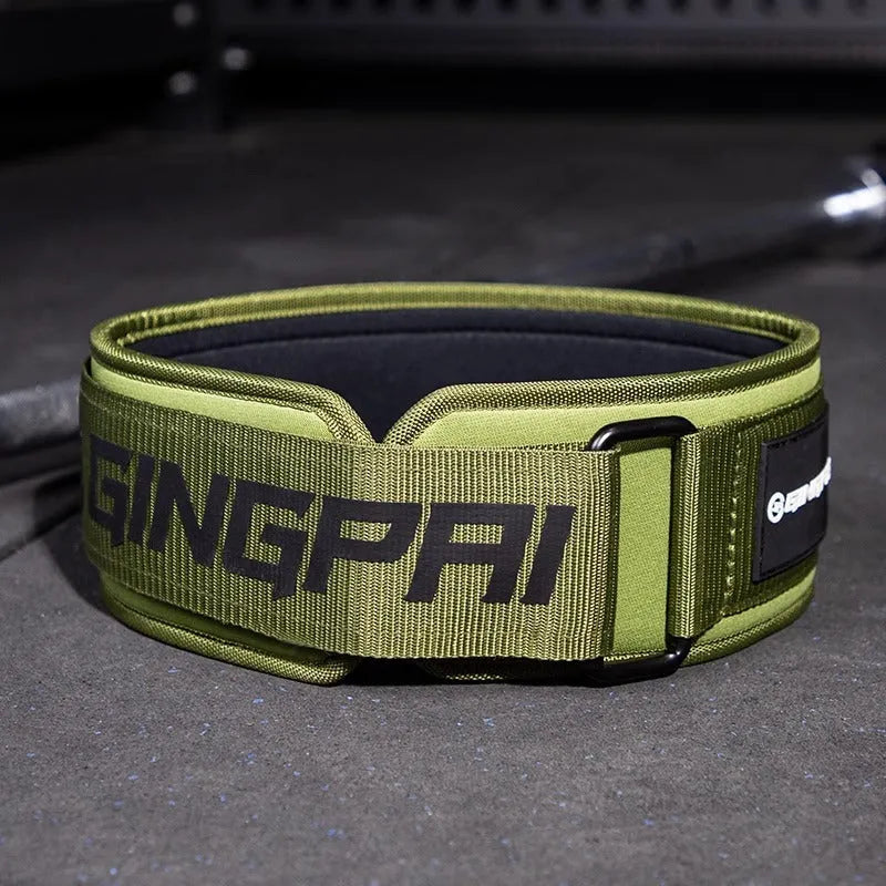 Abdominal exercising band with lumbar support protection belt for weightlifting training