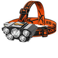 Super bright head-mounted LED miner's lamp with PVC construction and 2400mAh battery
