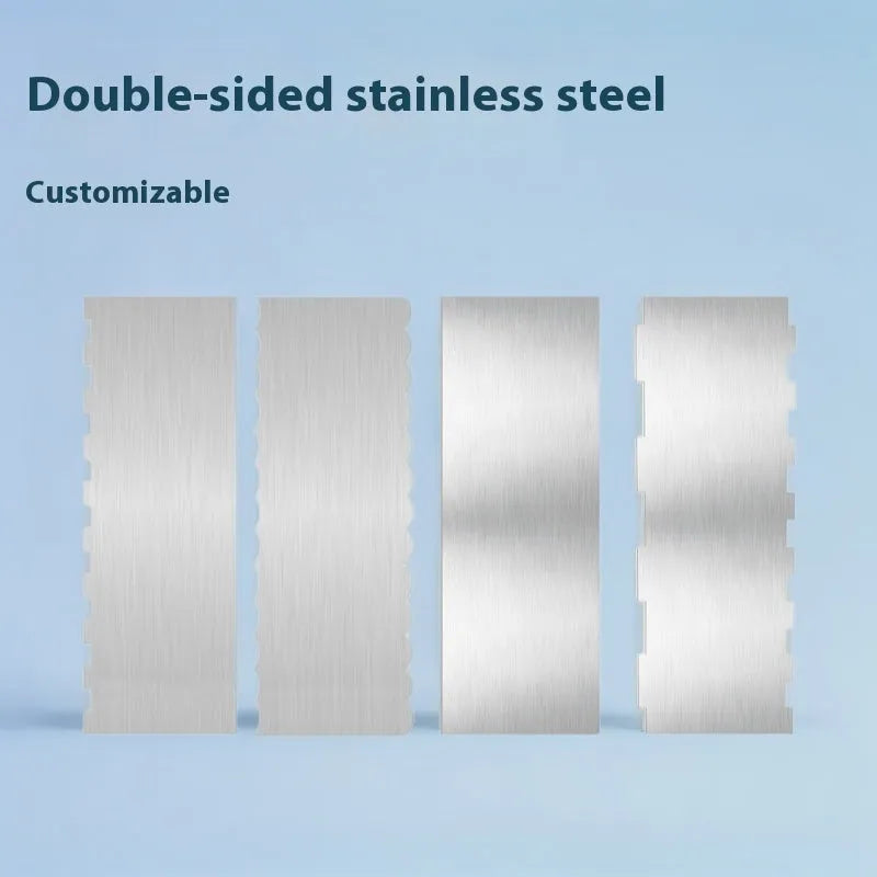 Stainless steel cream scraper with polygon body design for cake decorating