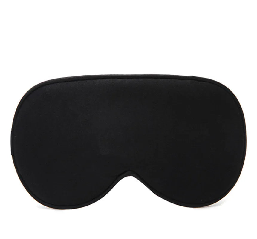 Double-sided mulberry silk sleep eye mask with embroidered printed pattern in various colours.