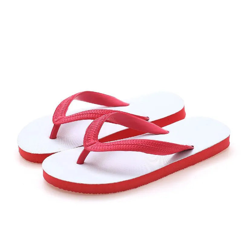 Deodorant rubber beach flip-flops with fish label design in black, blue, green, and red colour options