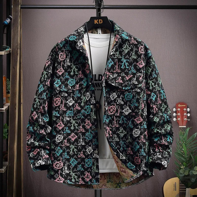 Casual lapel shirt coat with long sleeves and straight hem in multiple colour options