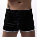 Men's cotton blend boxer shorts in mid-waist design, shown in multiple colours.