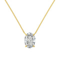 S925 sterling silver necklace with oval ice flower geometric pendant in gold or platinum plating