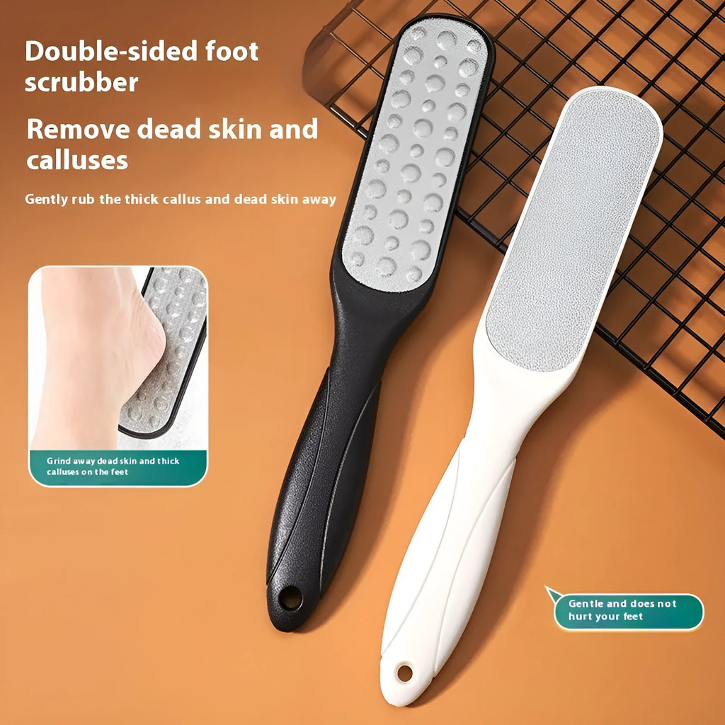 Double-sided stainless steel foot grinder tool with sandpaper file and grinder unit
