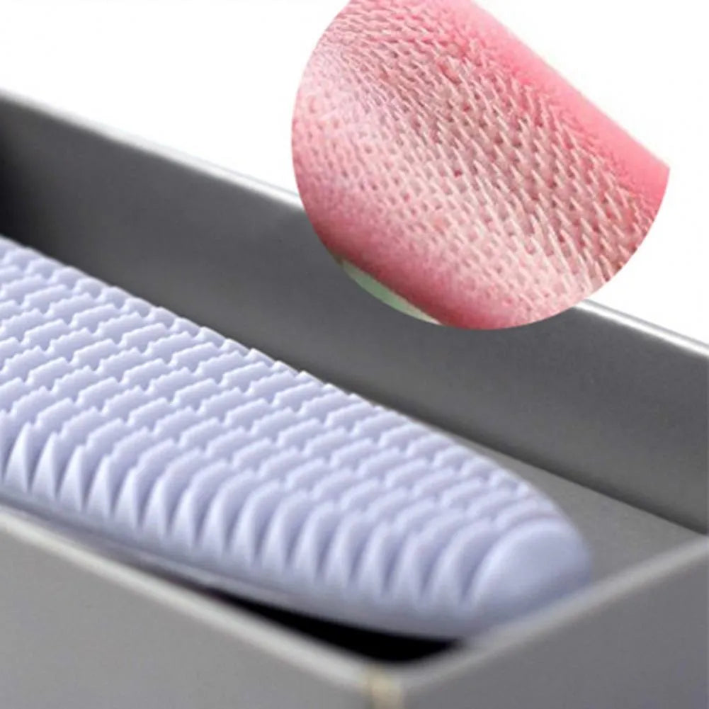 Grey dual-ended cat grooming comb with wide and narrow sections for pet hair removal and massage