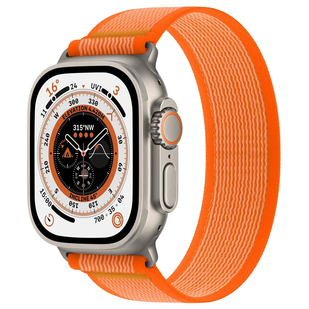 Nylon Apple Watch replacement strap with single ring buckle in various colours