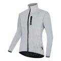 Silver windproof polyester long sleeved top coat displayed in European size 3XL with wind resistant fabric texture
