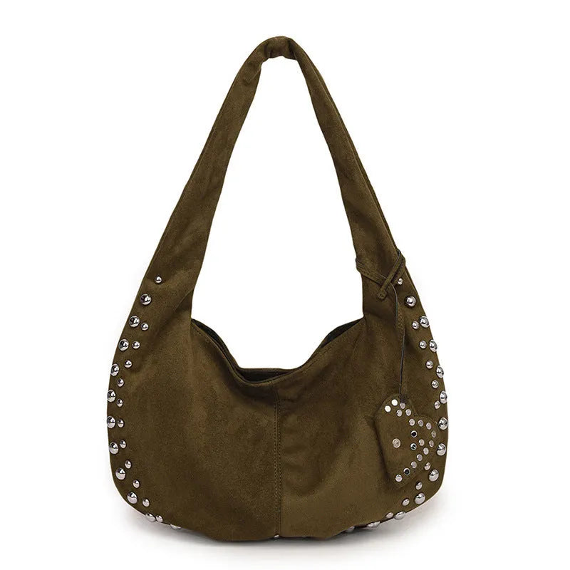 Soft plush retro style strapless tote handbag for women shown in multiple colour options.