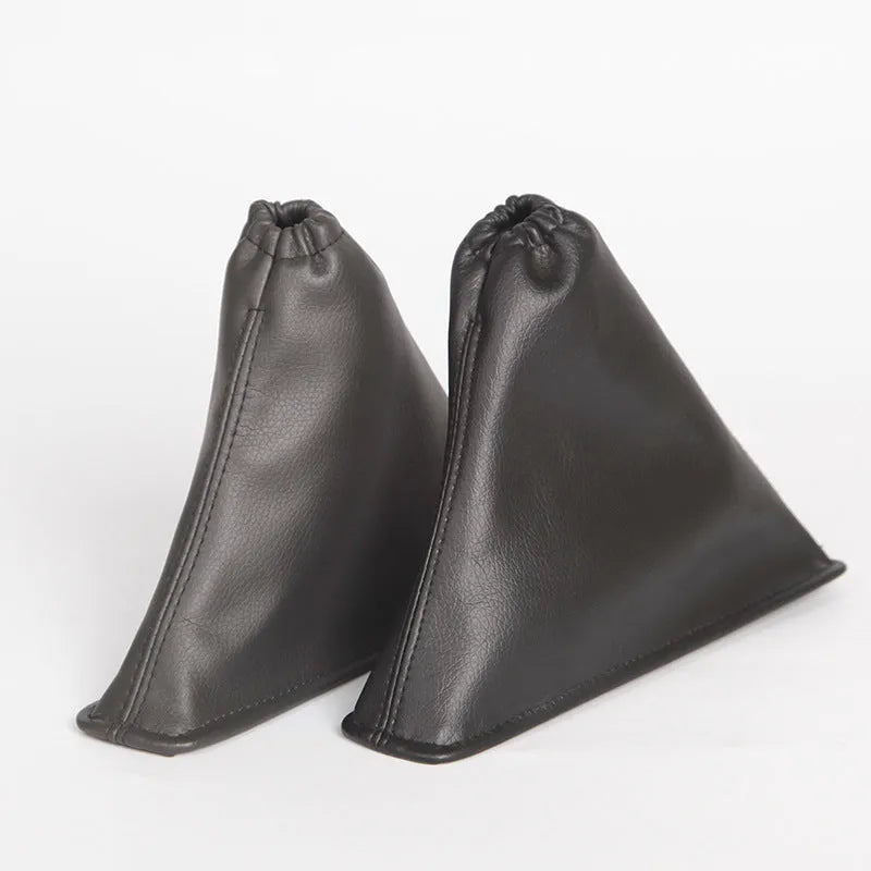 Black leather car gear shift lever dust cover for Toyota Corolla
